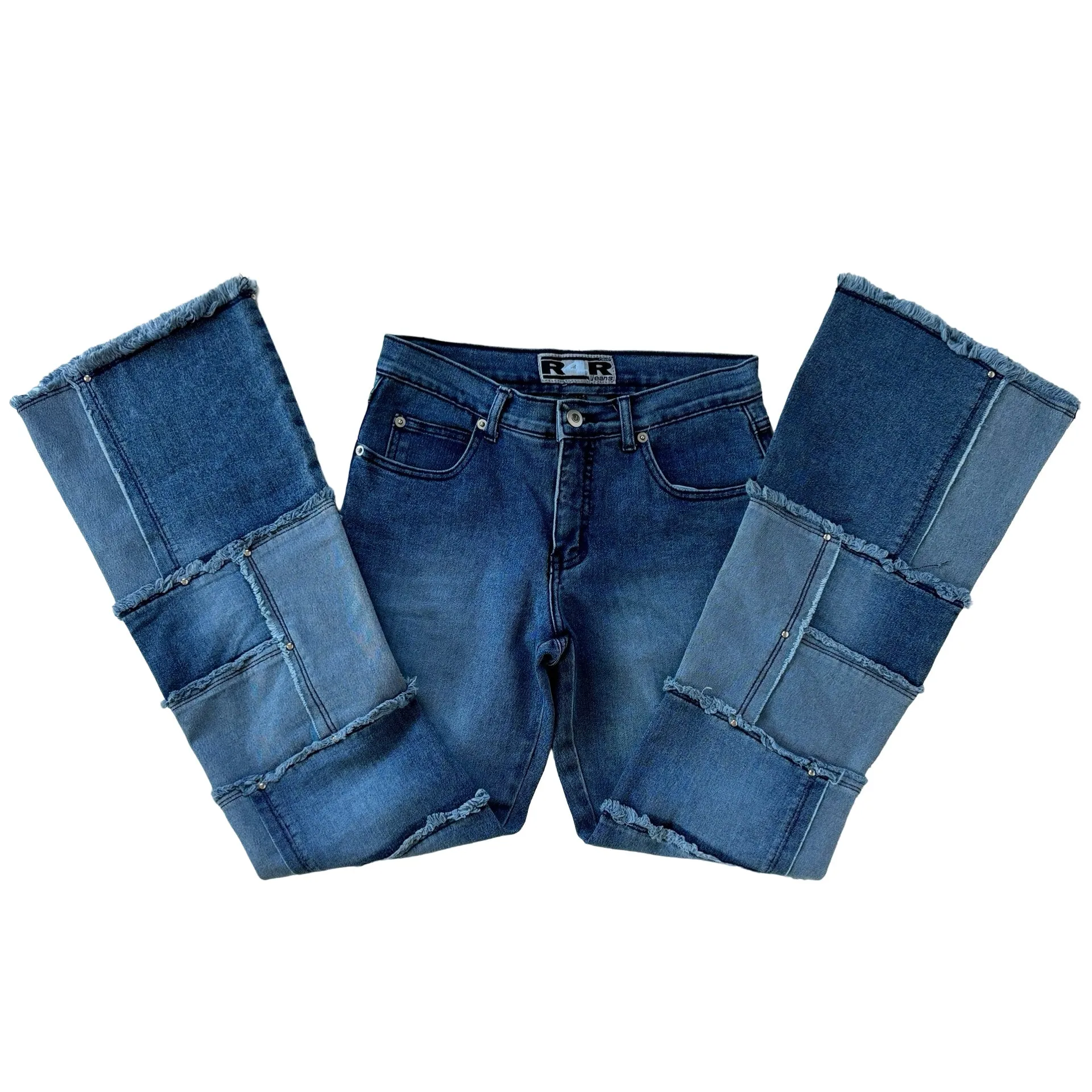 2000s Patchwork Jeans (XS)