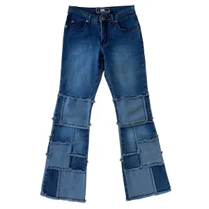 2000s Patchwork Jeans (XS)
