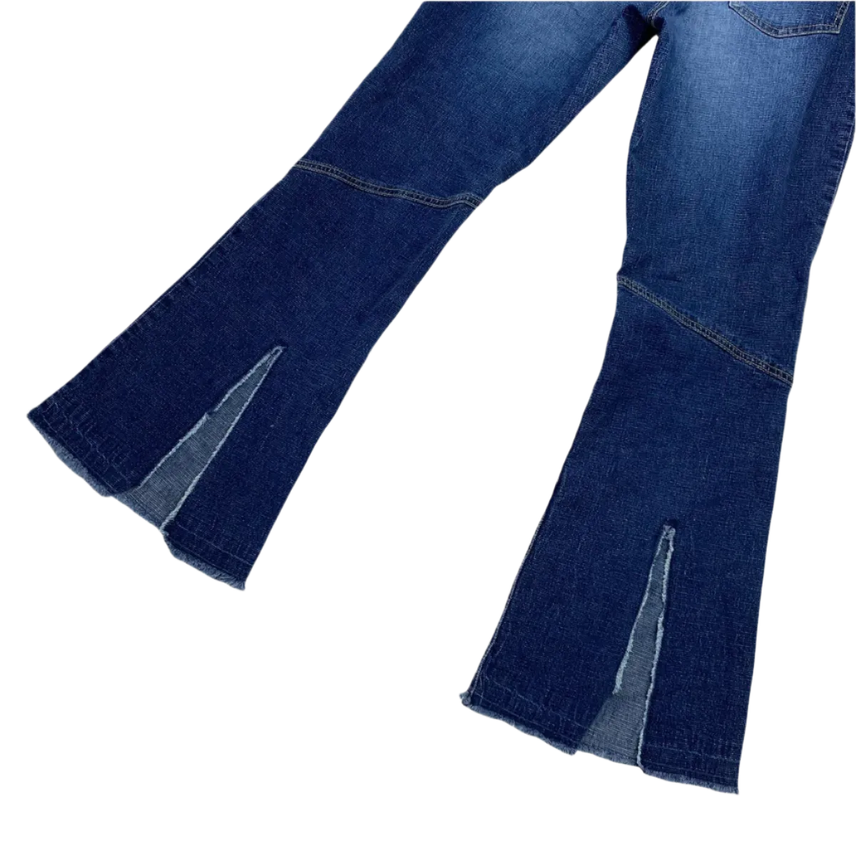 90s Patchwork Style Flare Jeans (M)