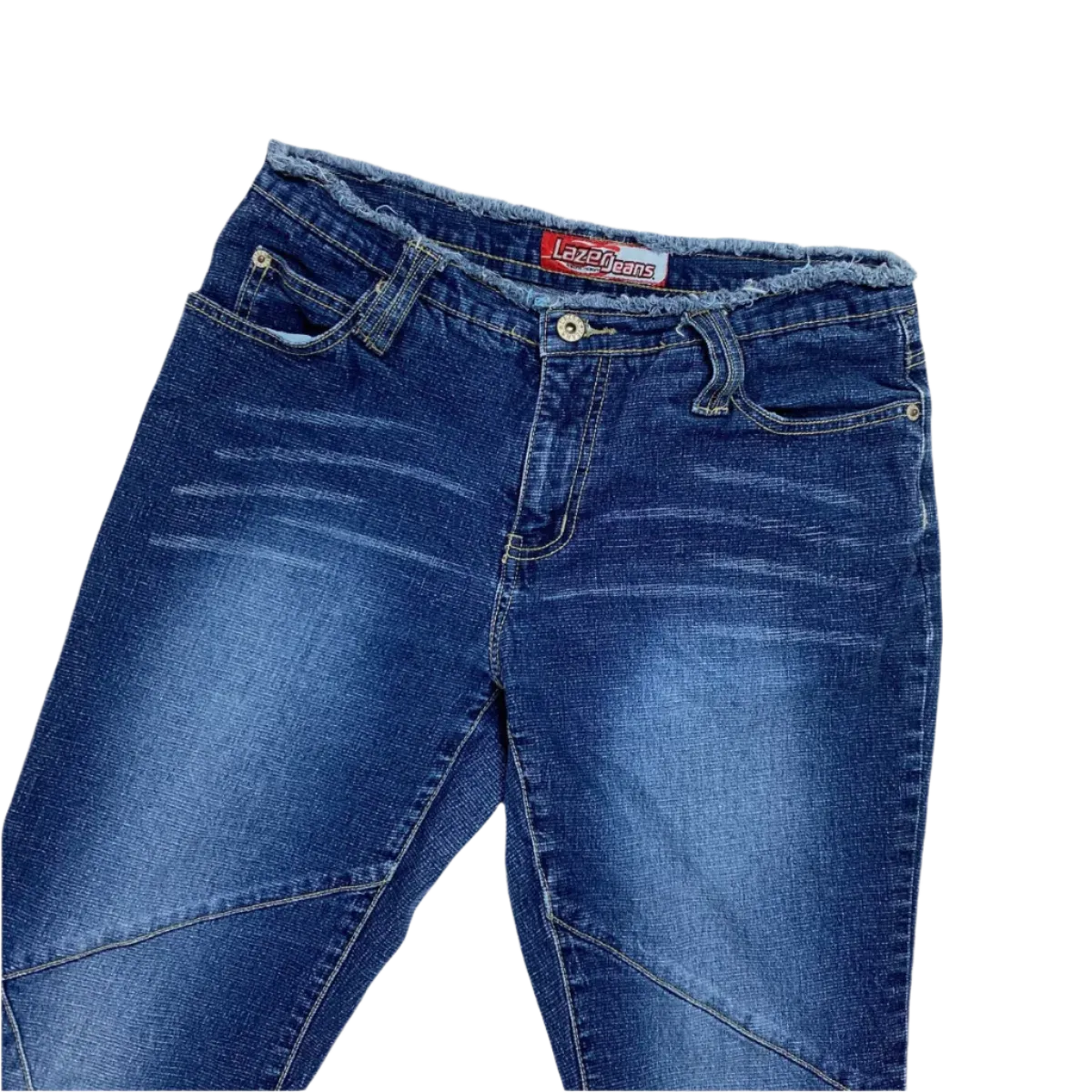 90s Patchwork Style Flare Jeans (M)