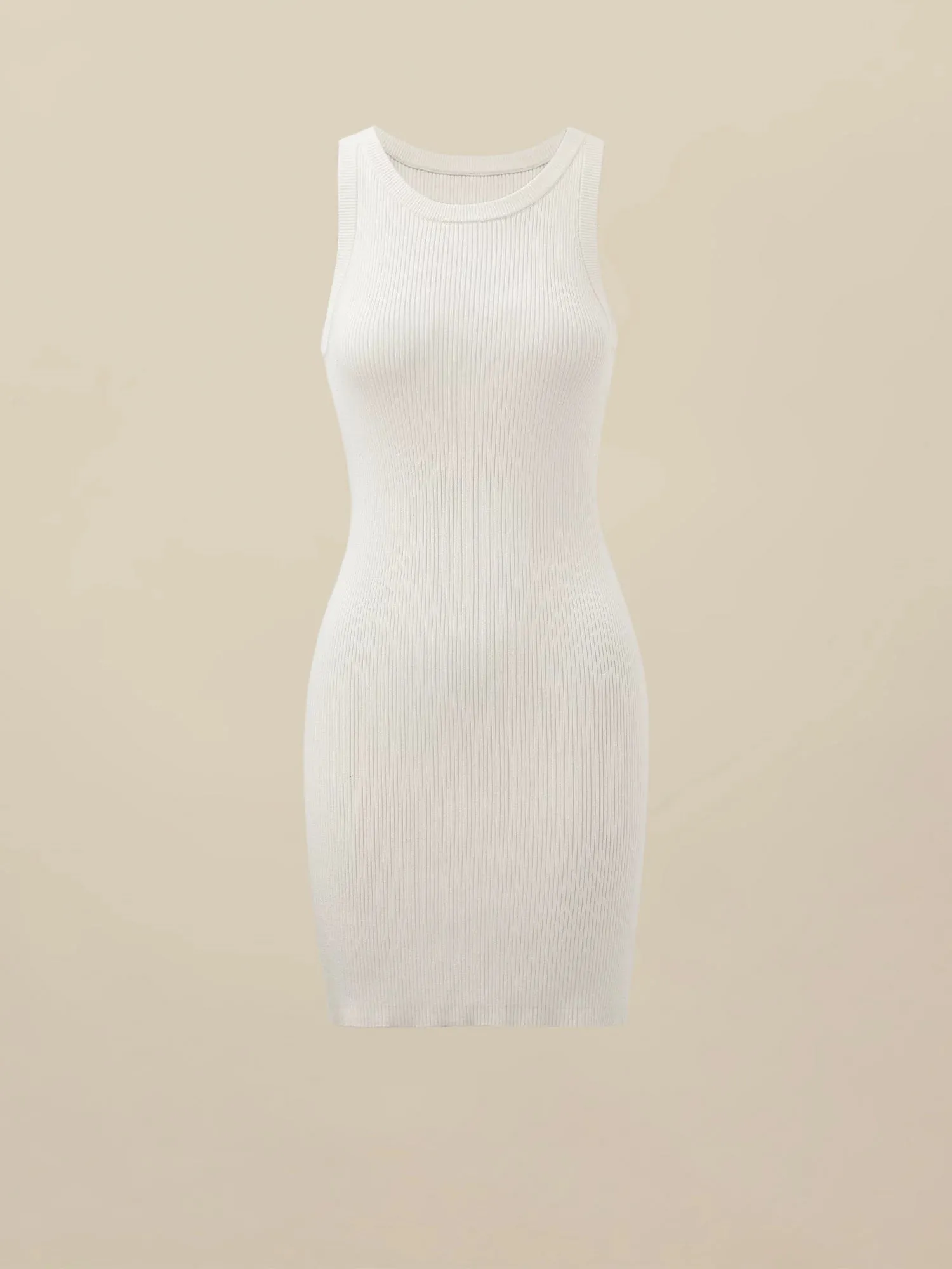 Amoretu Lyocell Sleeveless Slim-Fit Ribbed Dress