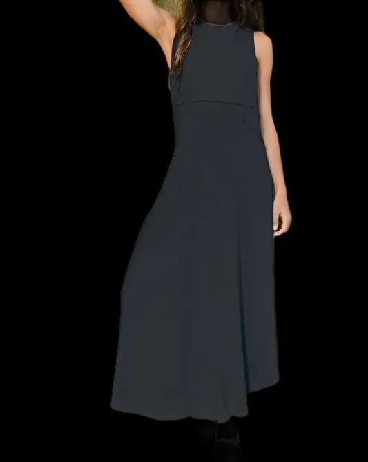 Asymmetrical Knit Maxi Dress