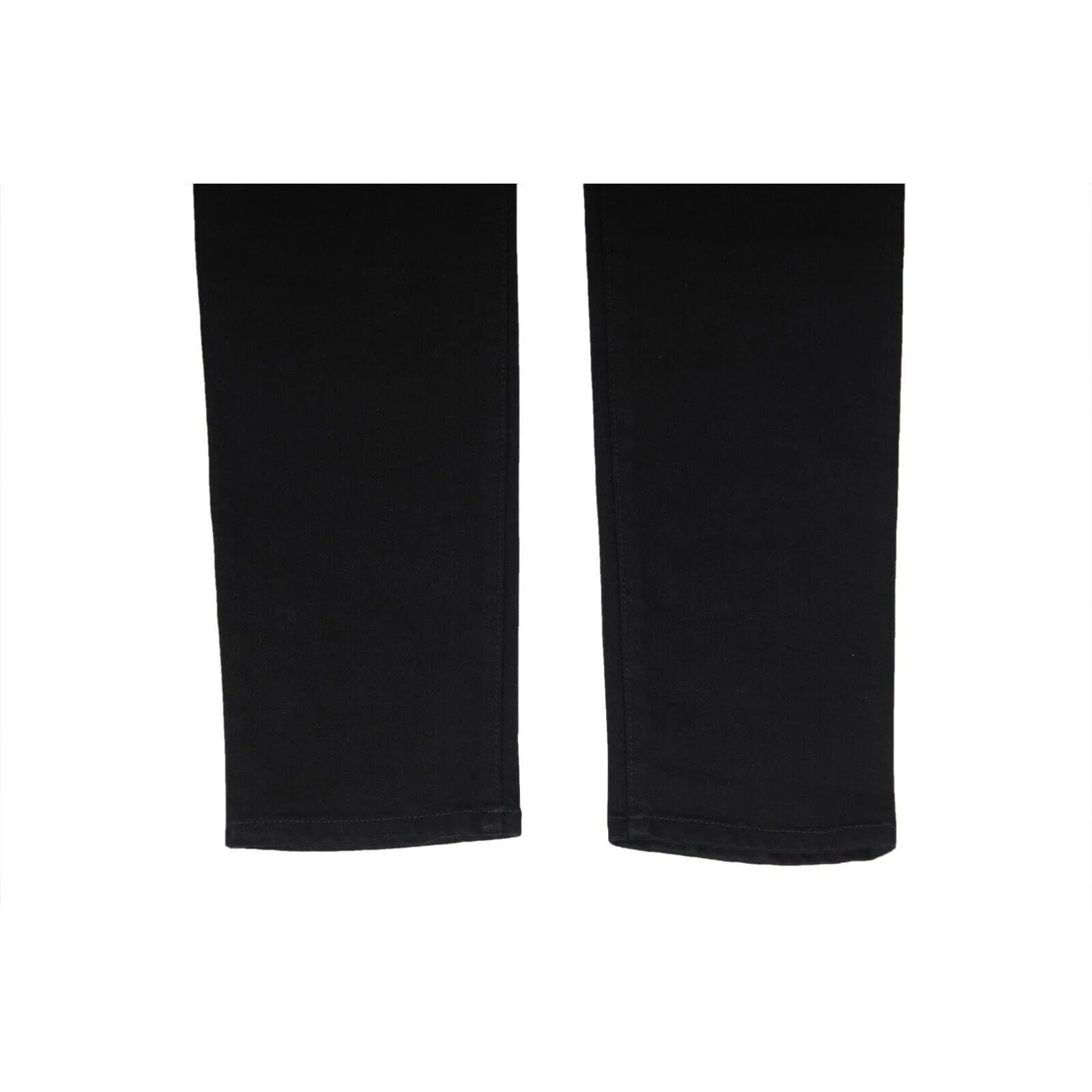 Balmain Mens Skinny Biker Jeans Black Ribbed Knee Zipper Denim