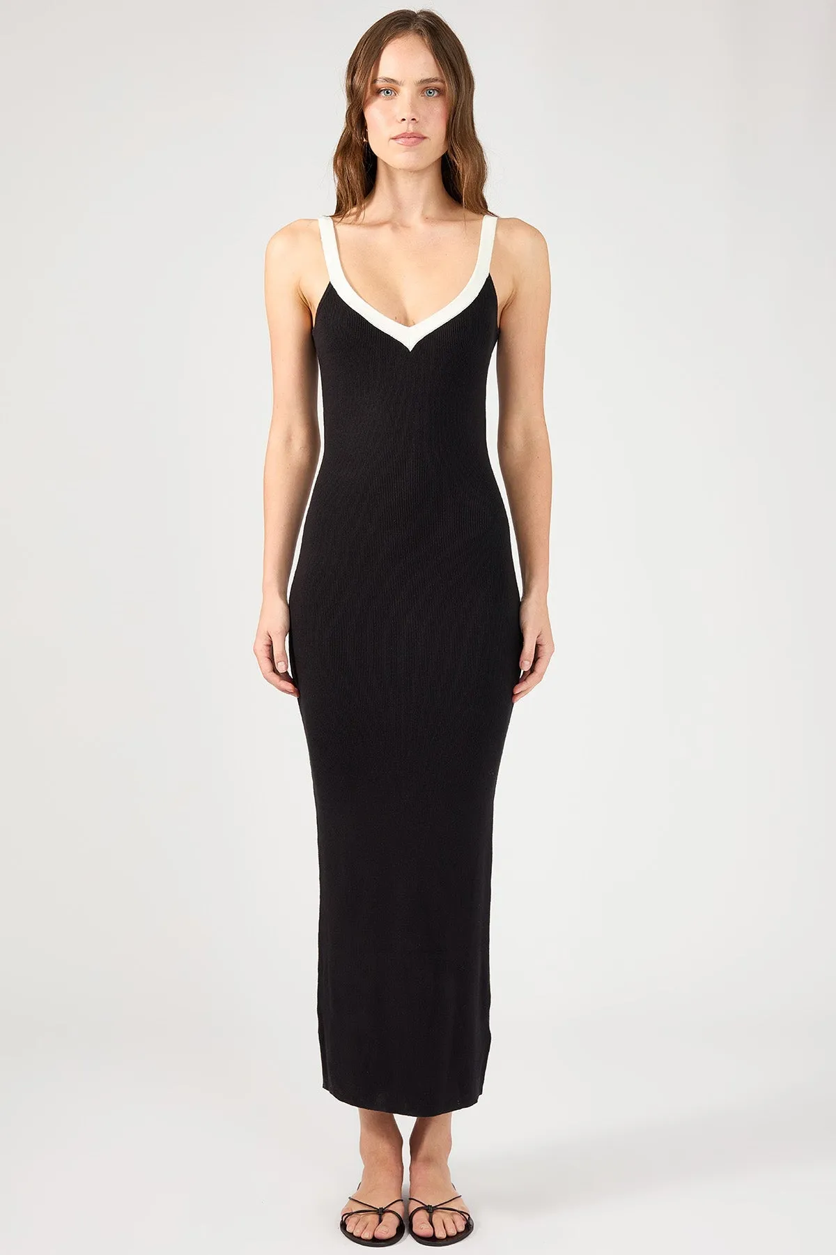Black Knit Midi Dress
