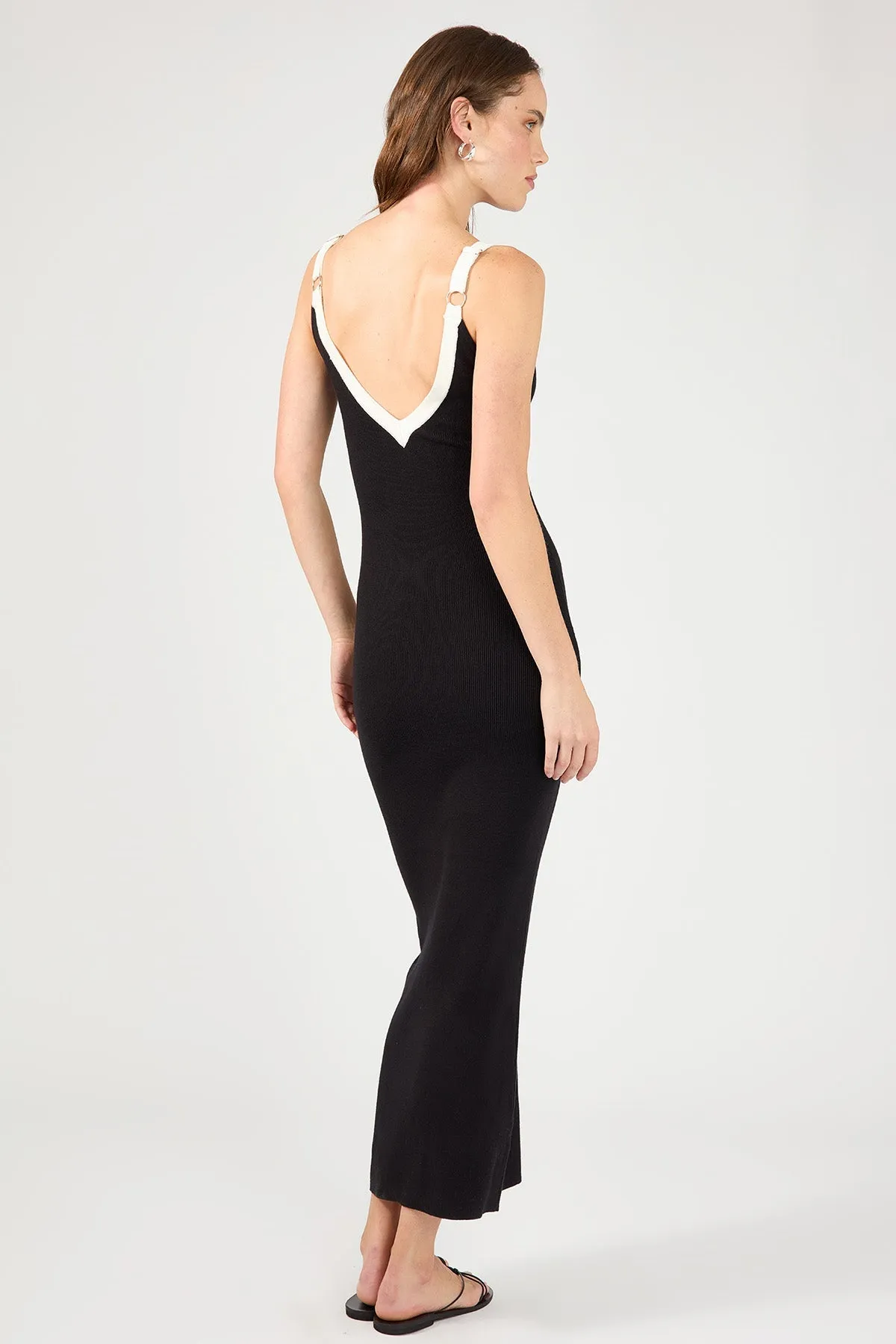 Black Knit Midi Dress