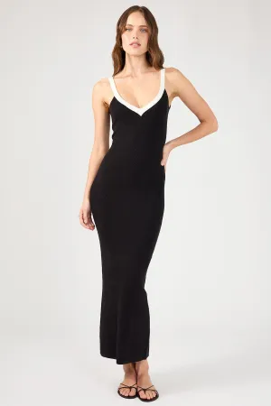 Black Knit Midi Dress