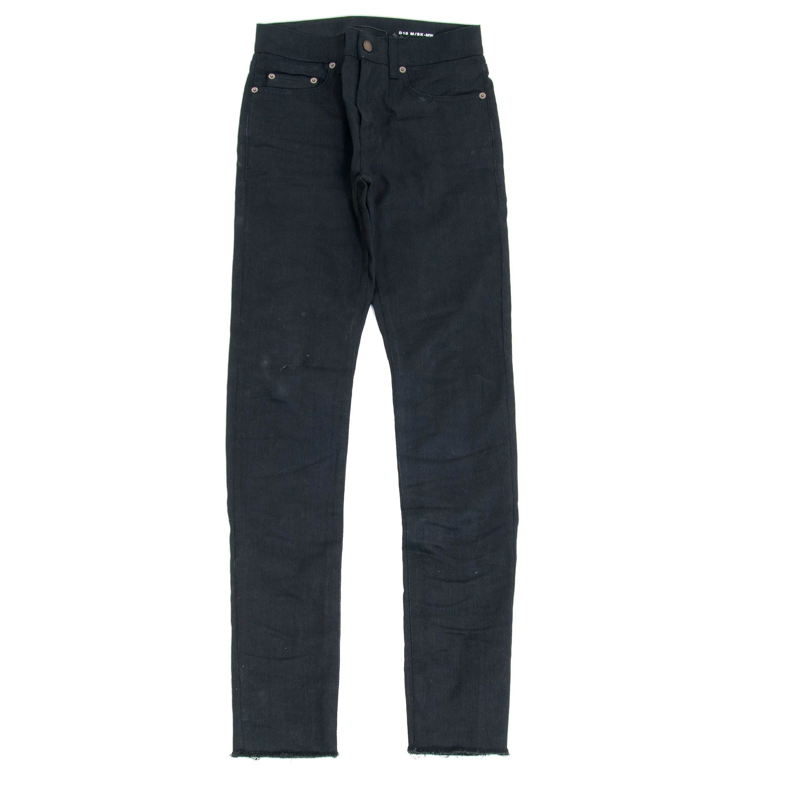 Black Raw Hem D10 Jeans