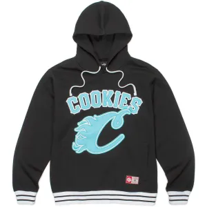 Breakaway Pullover Fleece Hoodie - Black/Tiffany Blue