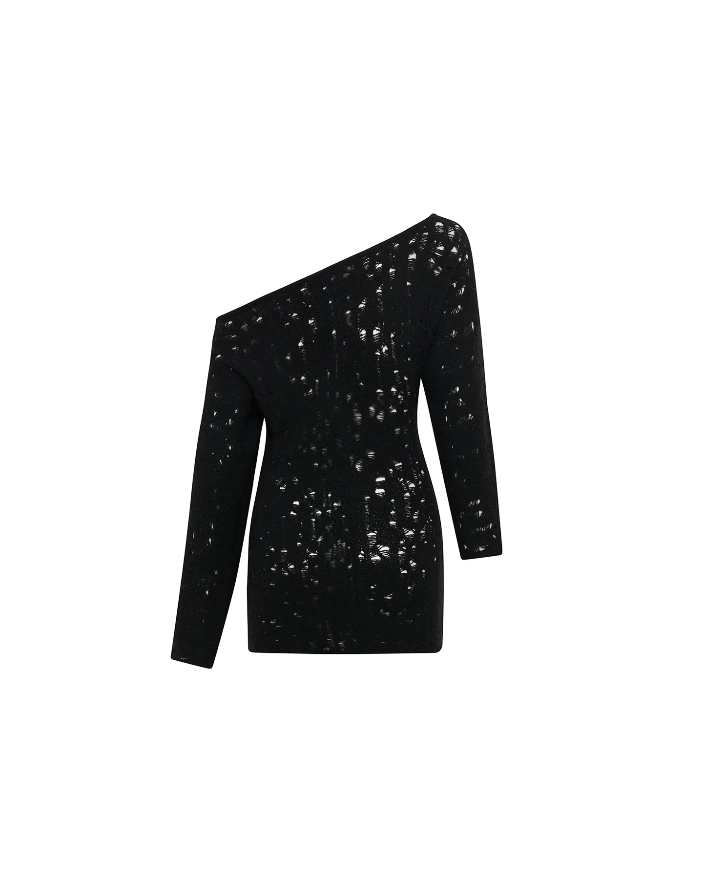 CACTUAR DISTRESSED JUMPER DRESS BLACK