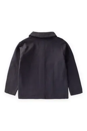 Cardigan with jacket collar 1-5 years anthracit