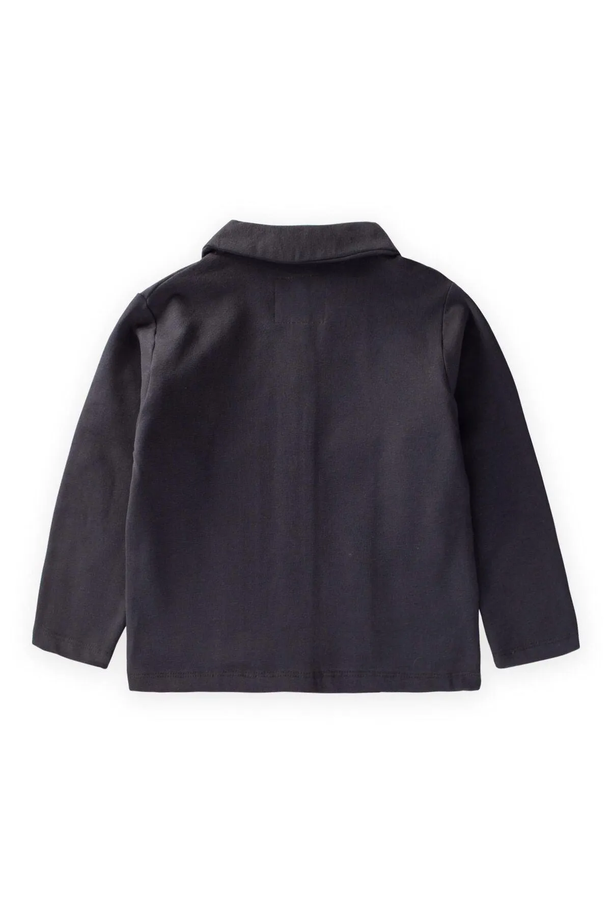 Cardigan with jacket collar 1-5 years anthracit