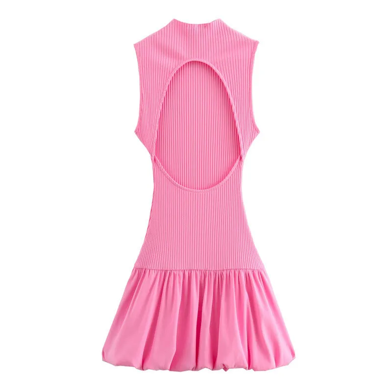 Cathy Ribbed Knit Sweater Mini Dress