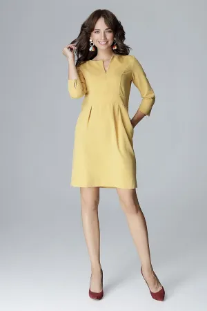 Chic V-Neck Midi Day Dress