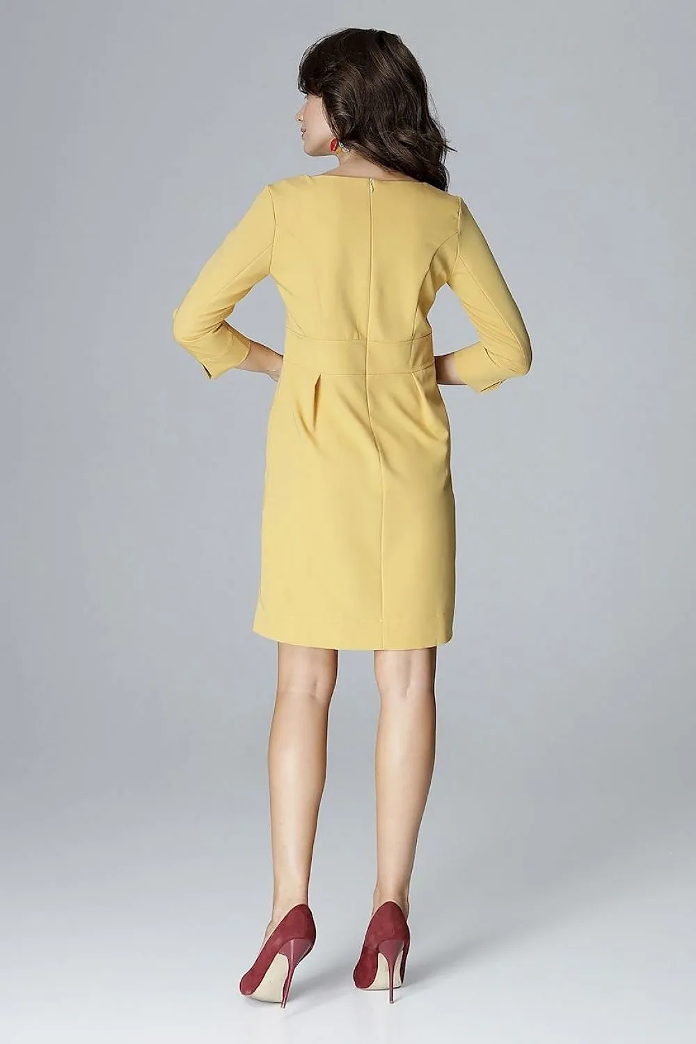 Chic V-Neck Midi Day Dress