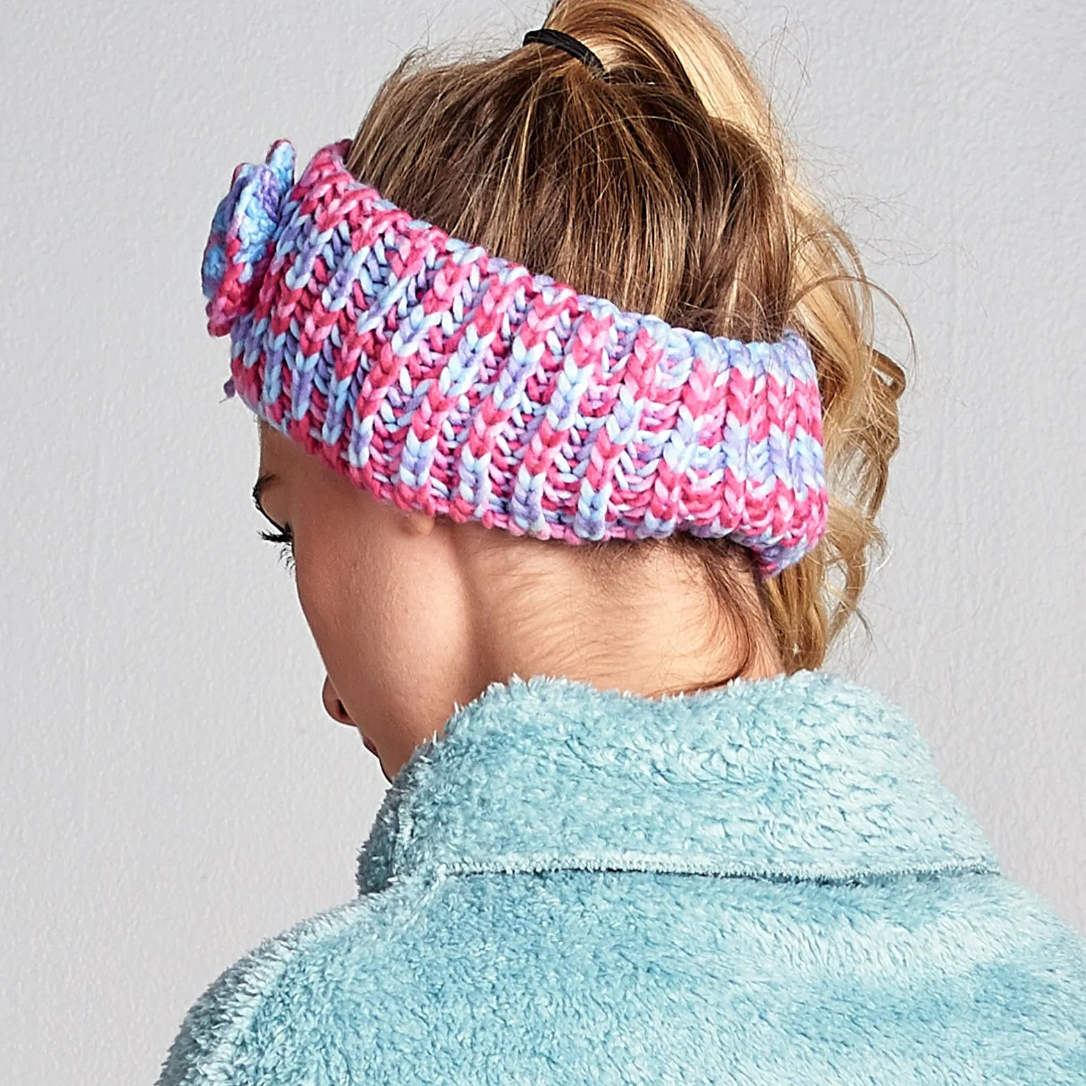 Crochet Knit Floral Headband