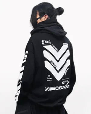 Cyberpunk City Futuristic Sci-Fi Hoodie