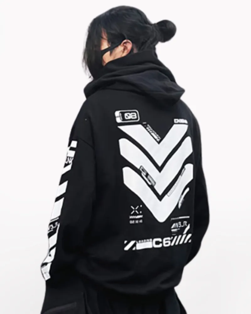 Cyberpunk City Futuristic Sci-Fi Hoodie