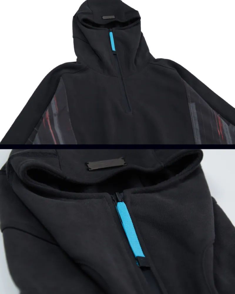 Cyberpunk Plaid Patchwork Unisex Hoodie