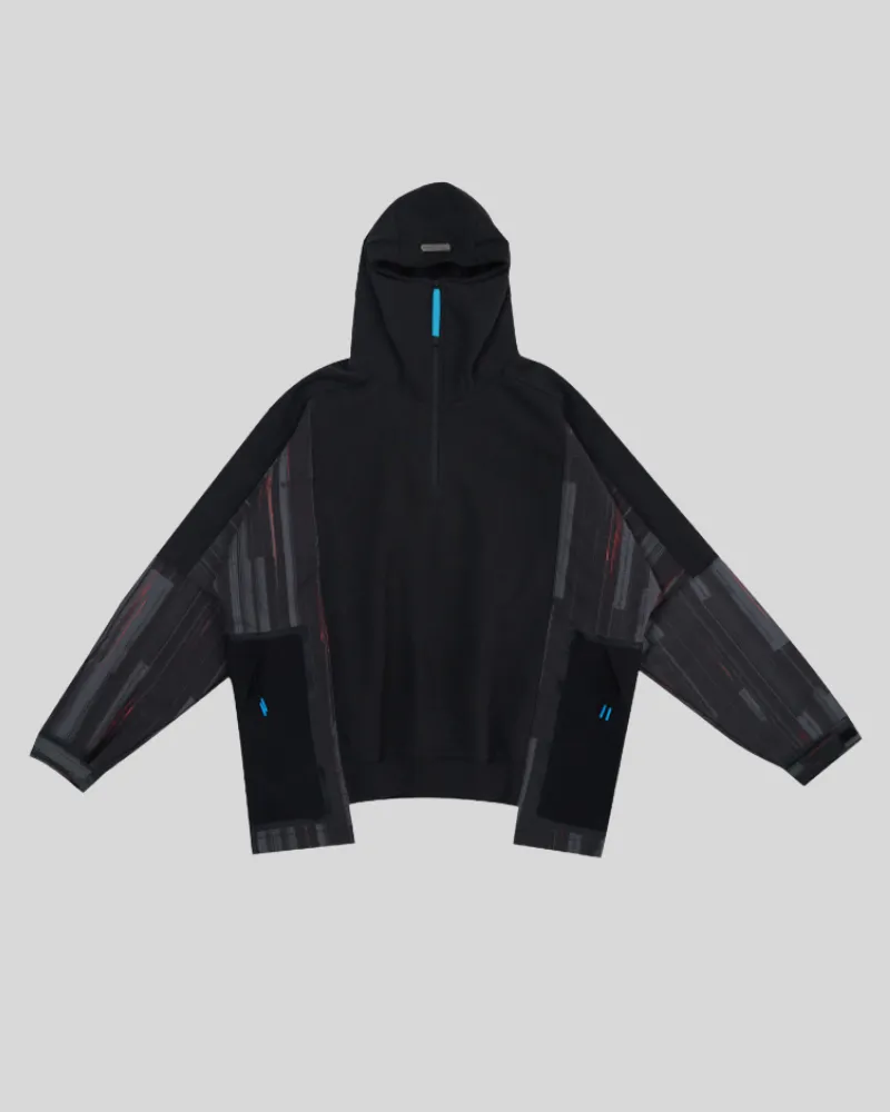 Cyberpunk Plaid Patchwork Unisex Hoodie