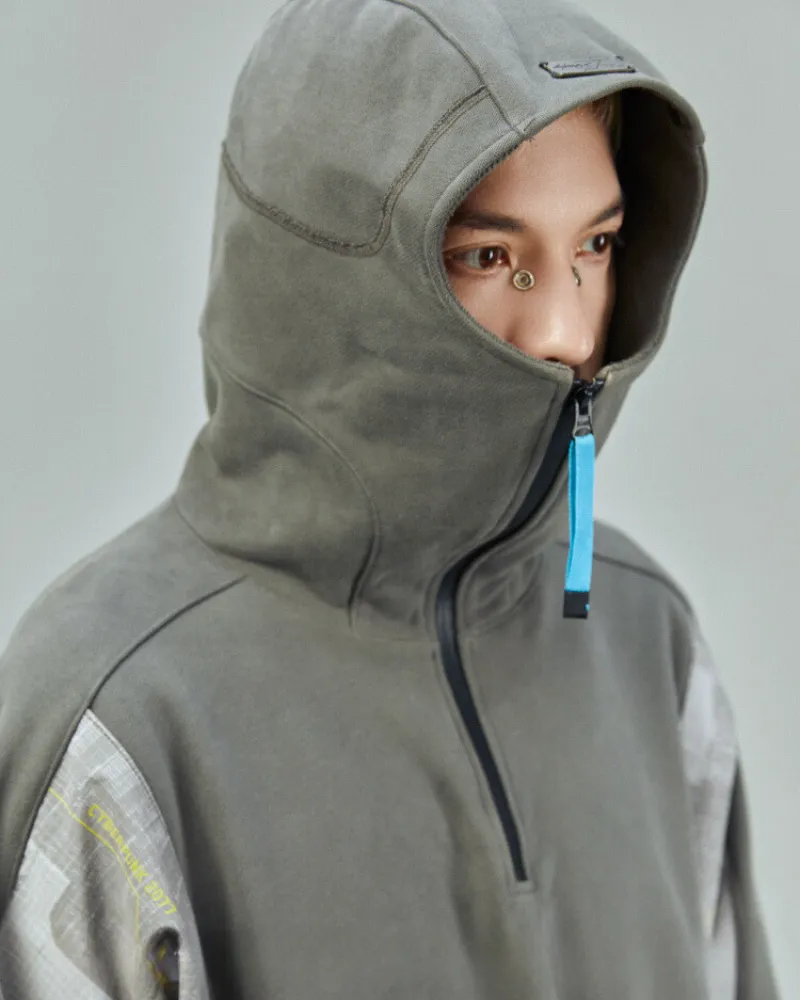Cyberpunk Plaid Patchwork Unisex Hoodie