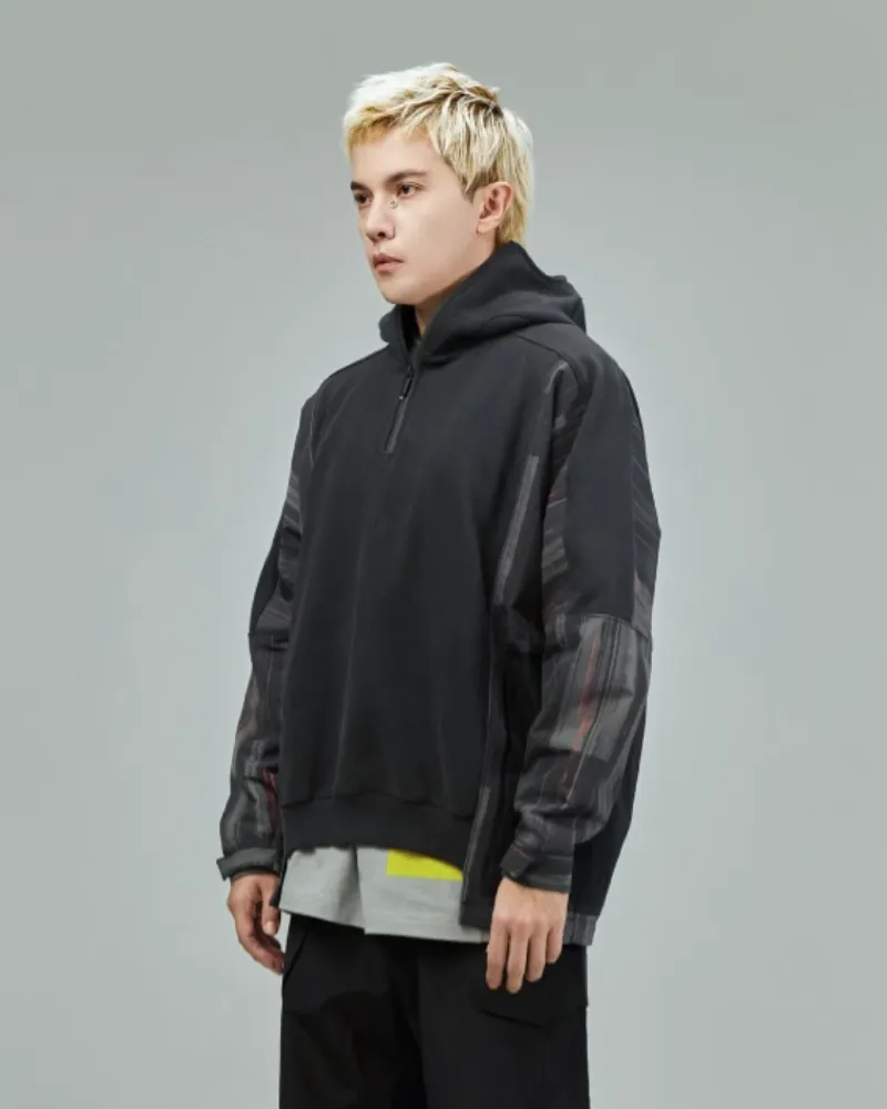 Cyberpunk Plaid Patchwork Unisex Hoodie