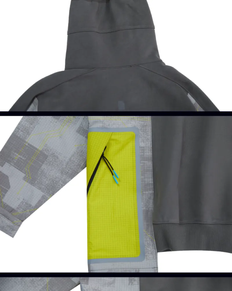 Cyberpunk Plaid Patchwork Unisex Hoodie