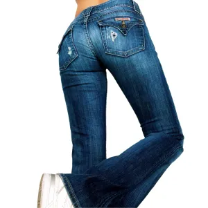 Distressed Hudson Flare Jeans (S)