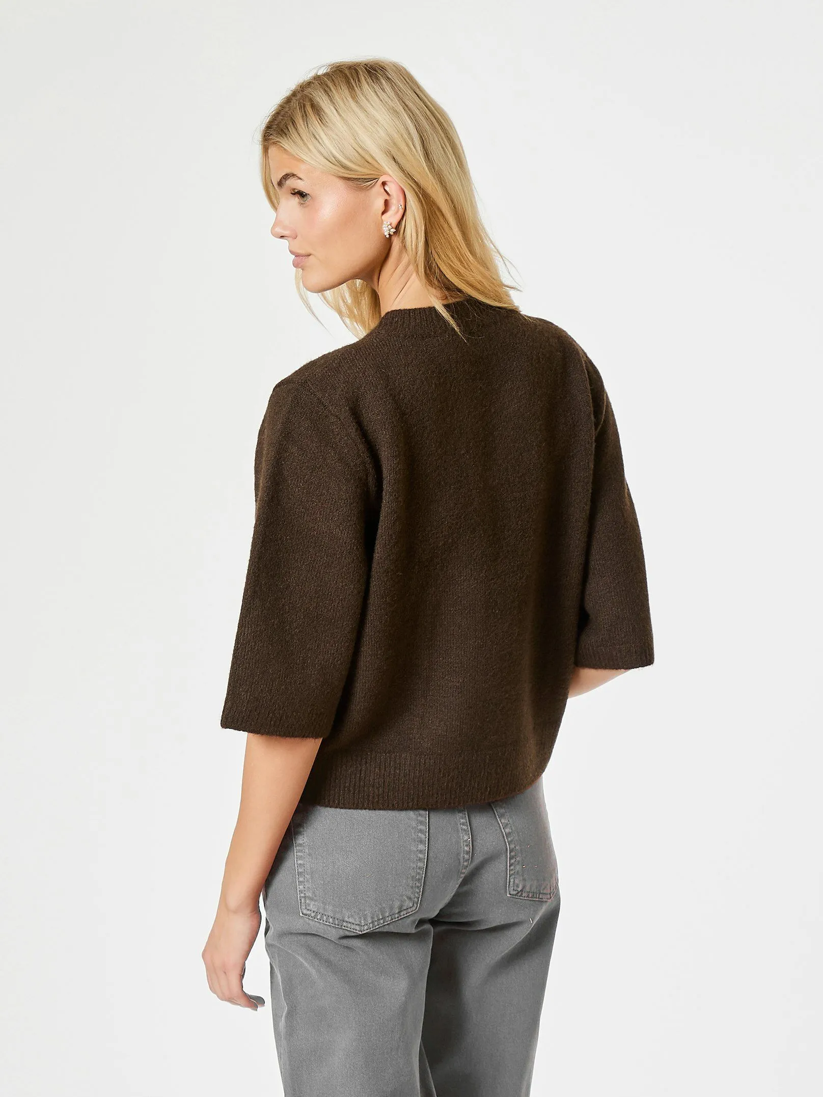 Elmira Knit Cardigan - Chocolate Brown