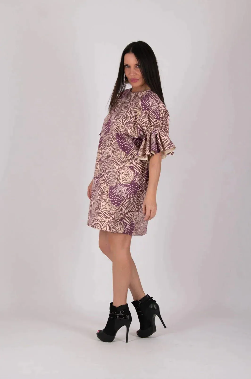 ESTER PURPLE NEOPRENE DRESS