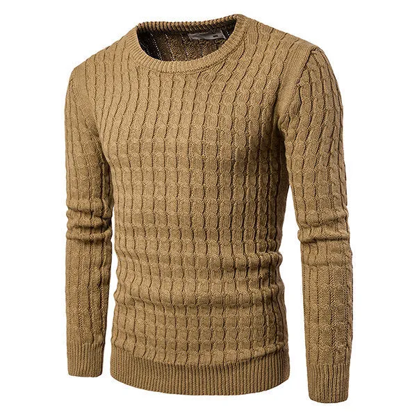 Fall Winter Casual Knitted Twist Sweater