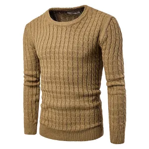 Fall Winter Casual Knitted Twist Sweater