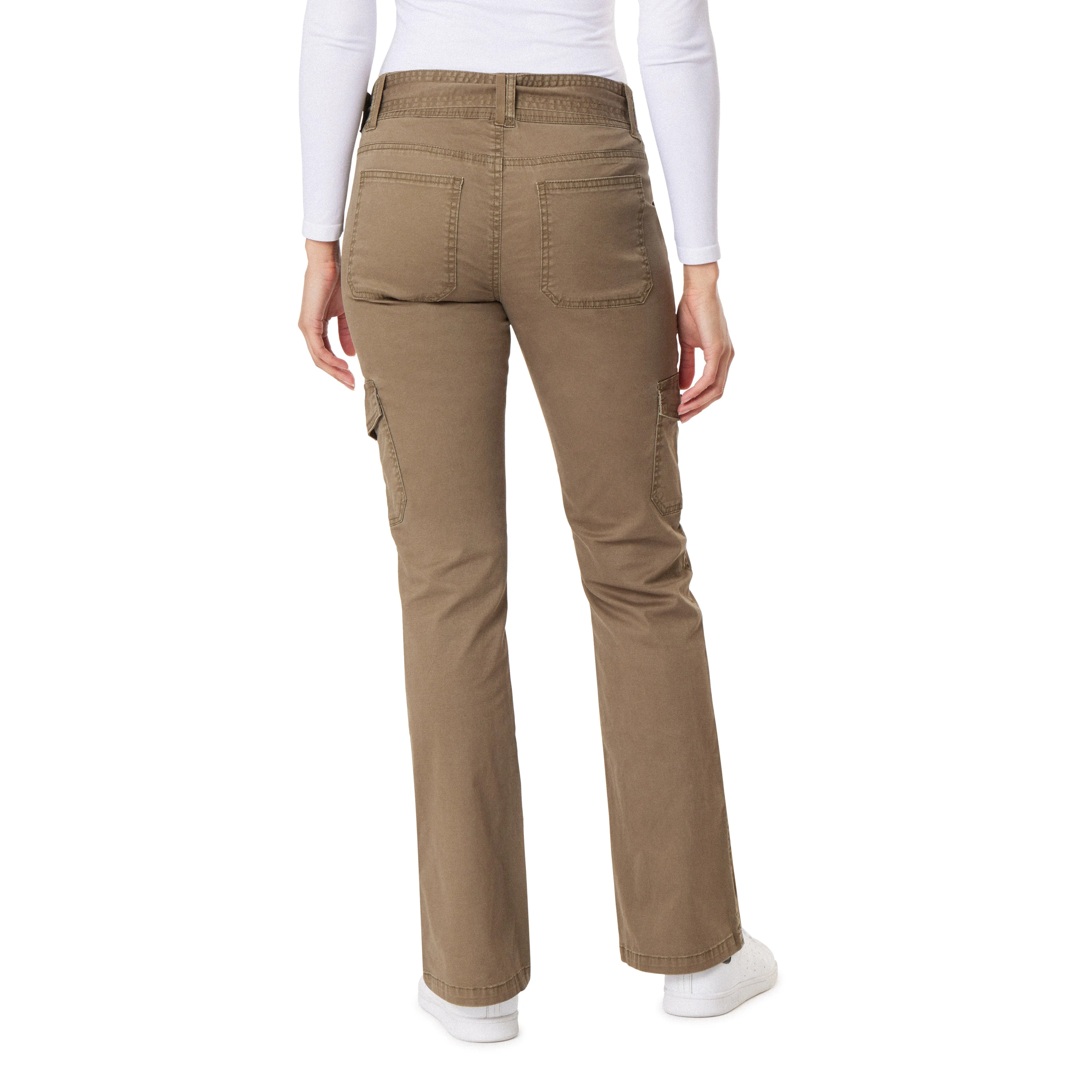 Feisty Curvy Low Rise Belted Cargo Flare