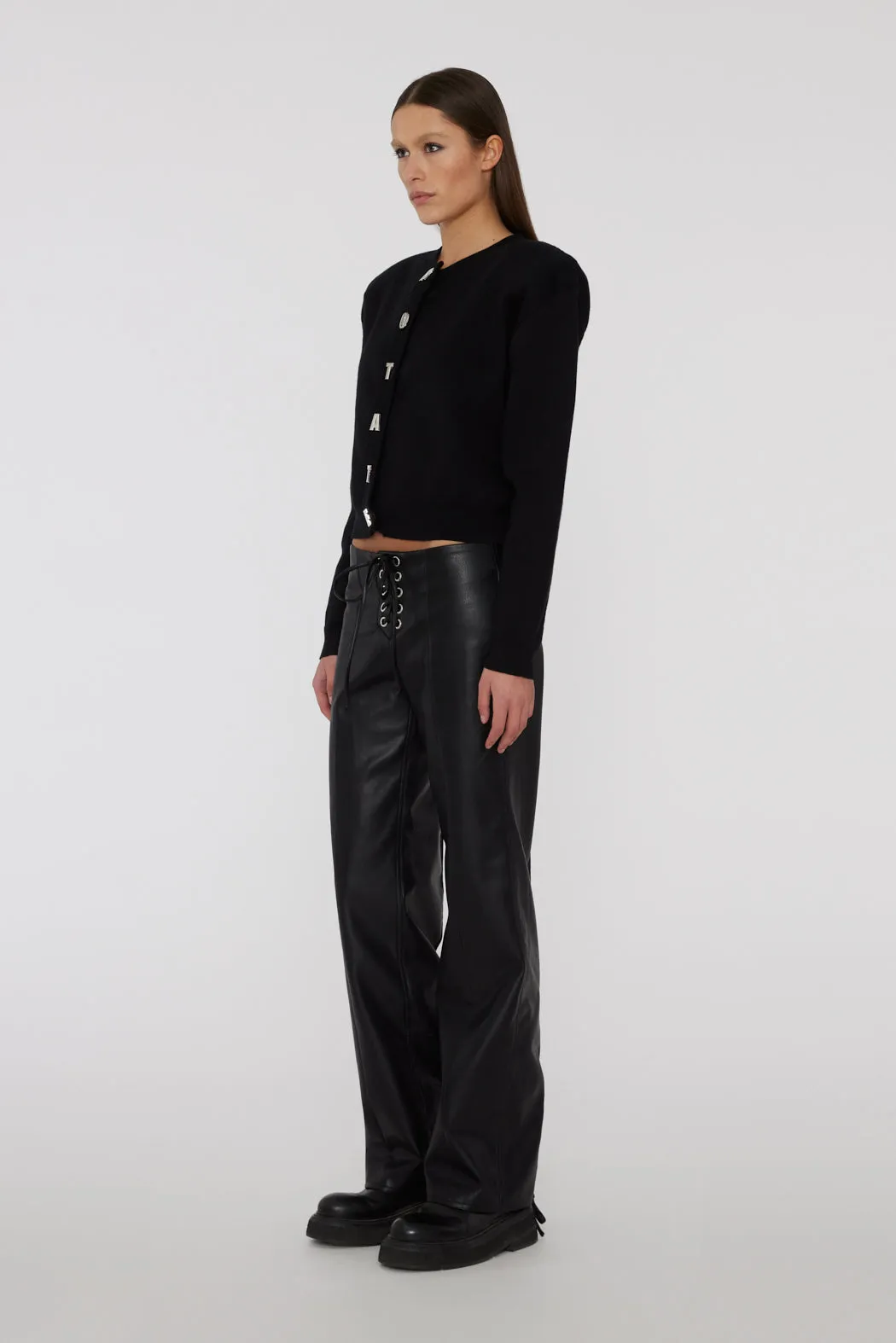 Firm Knit Cardigan - Black