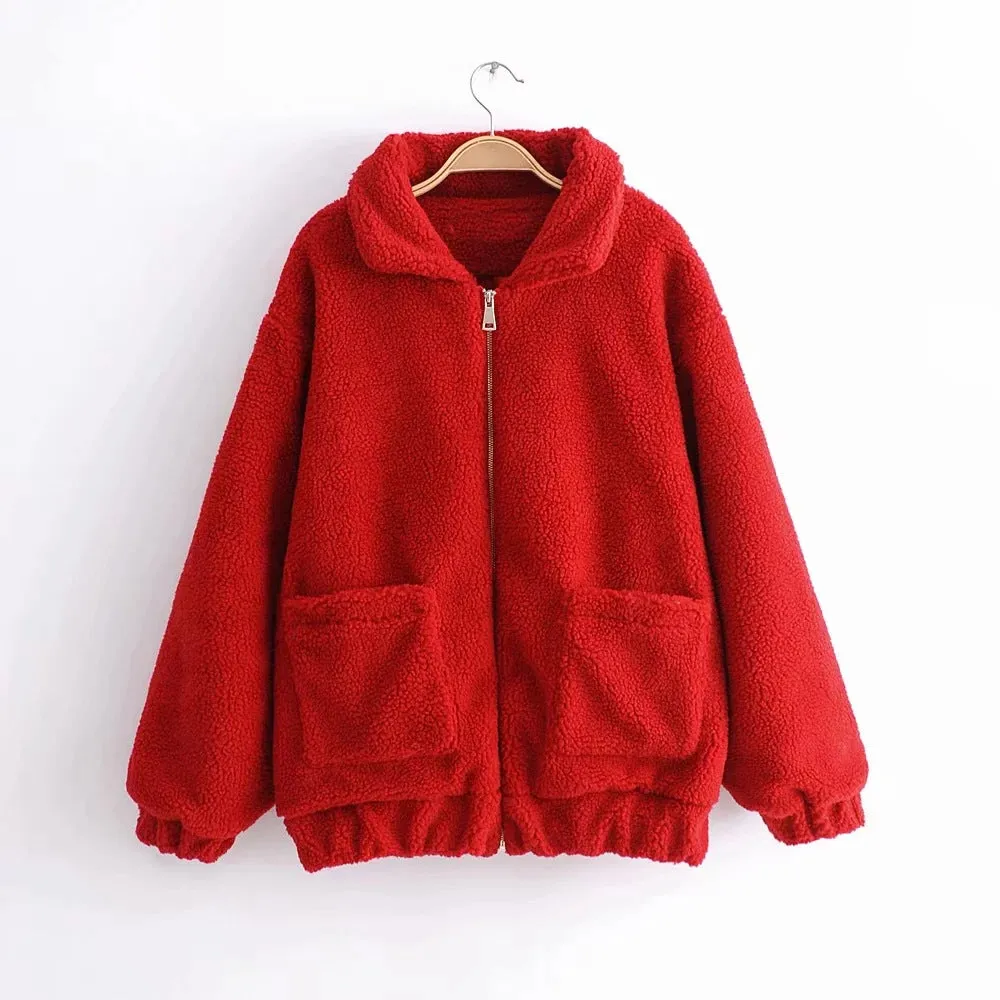 Fleece Pocket  Loose Coat