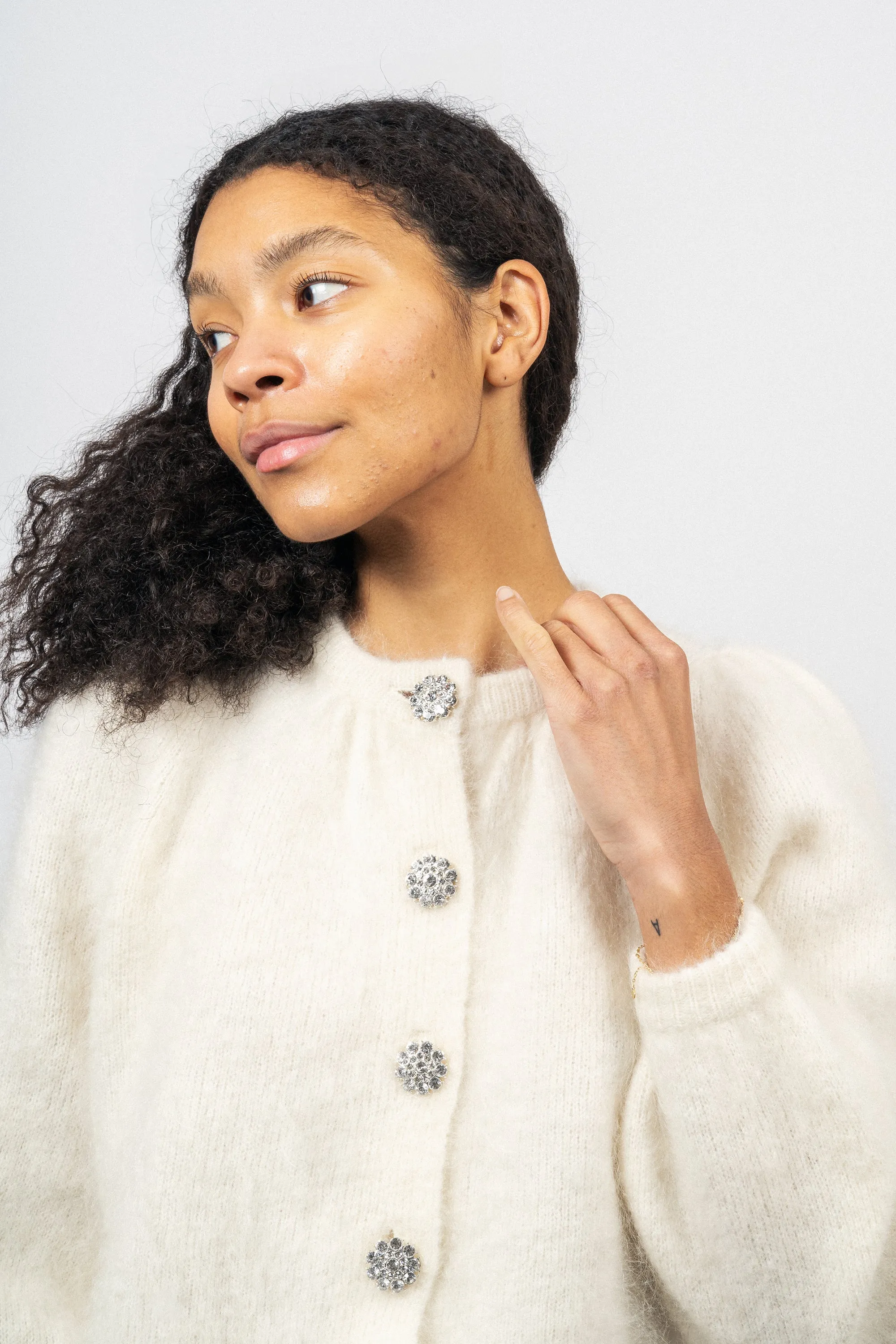 Franca Lux Chunky Cardigan - White