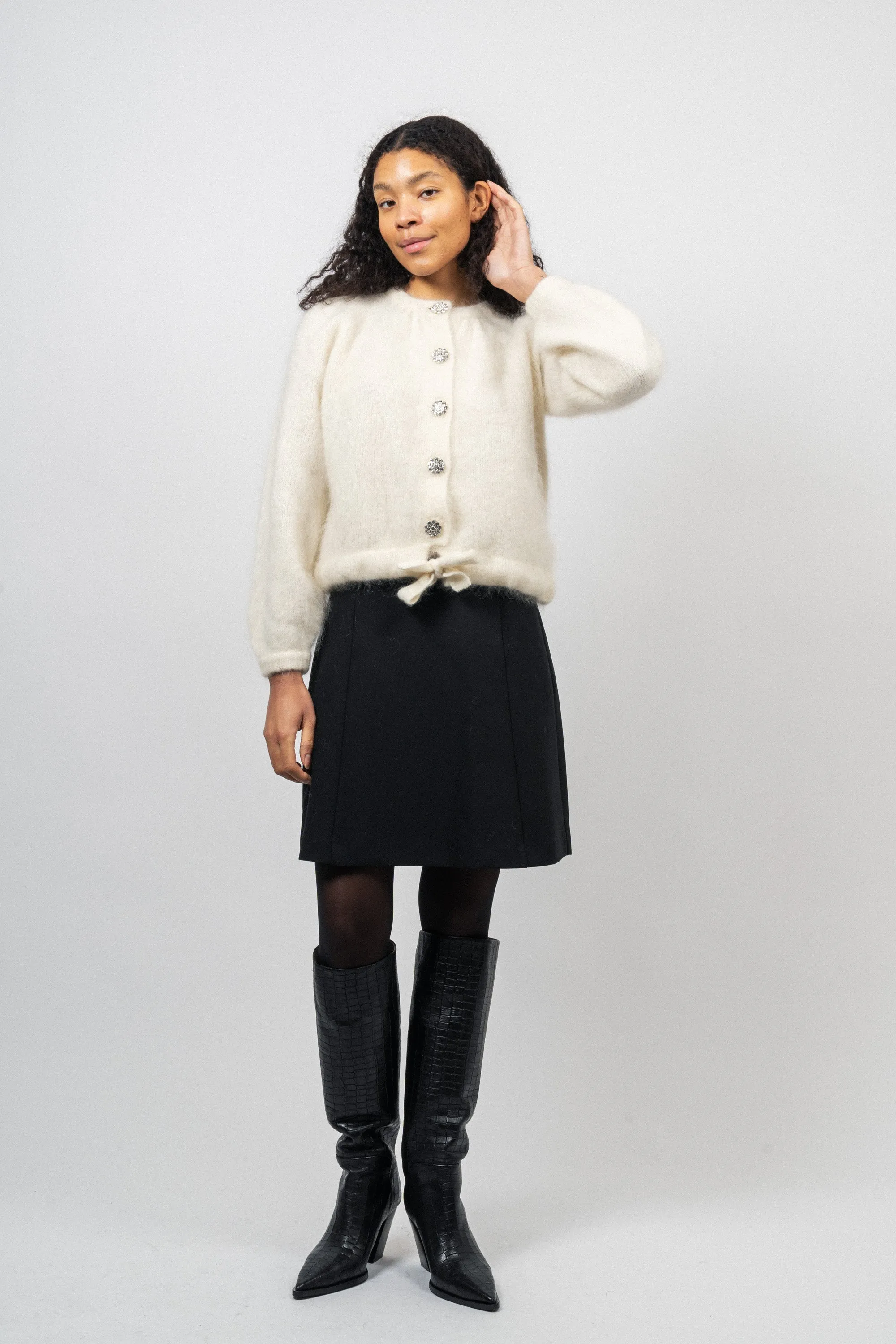 Franca Lux Chunky Cardigan - White