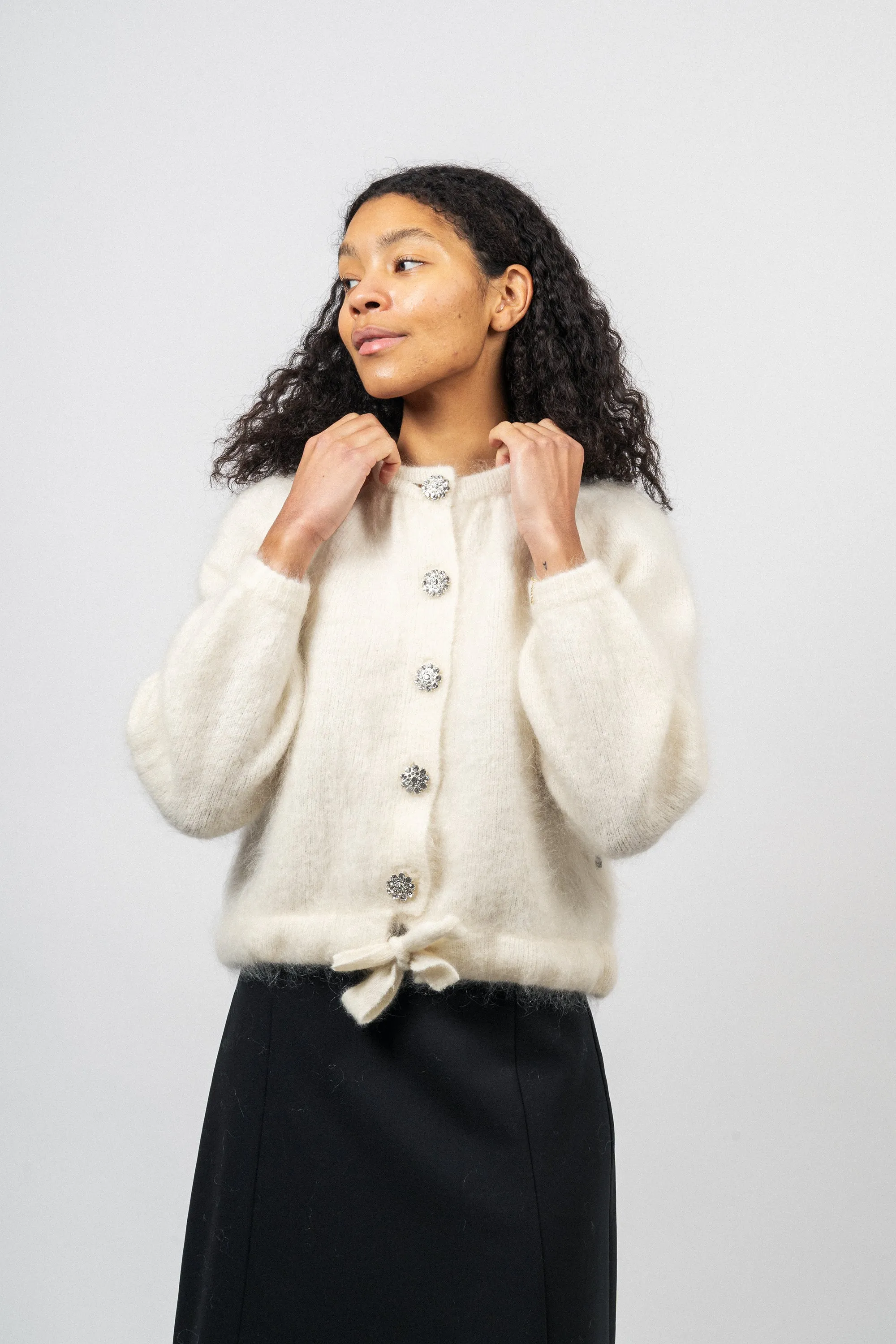 Franca Lux Chunky Cardigan - White