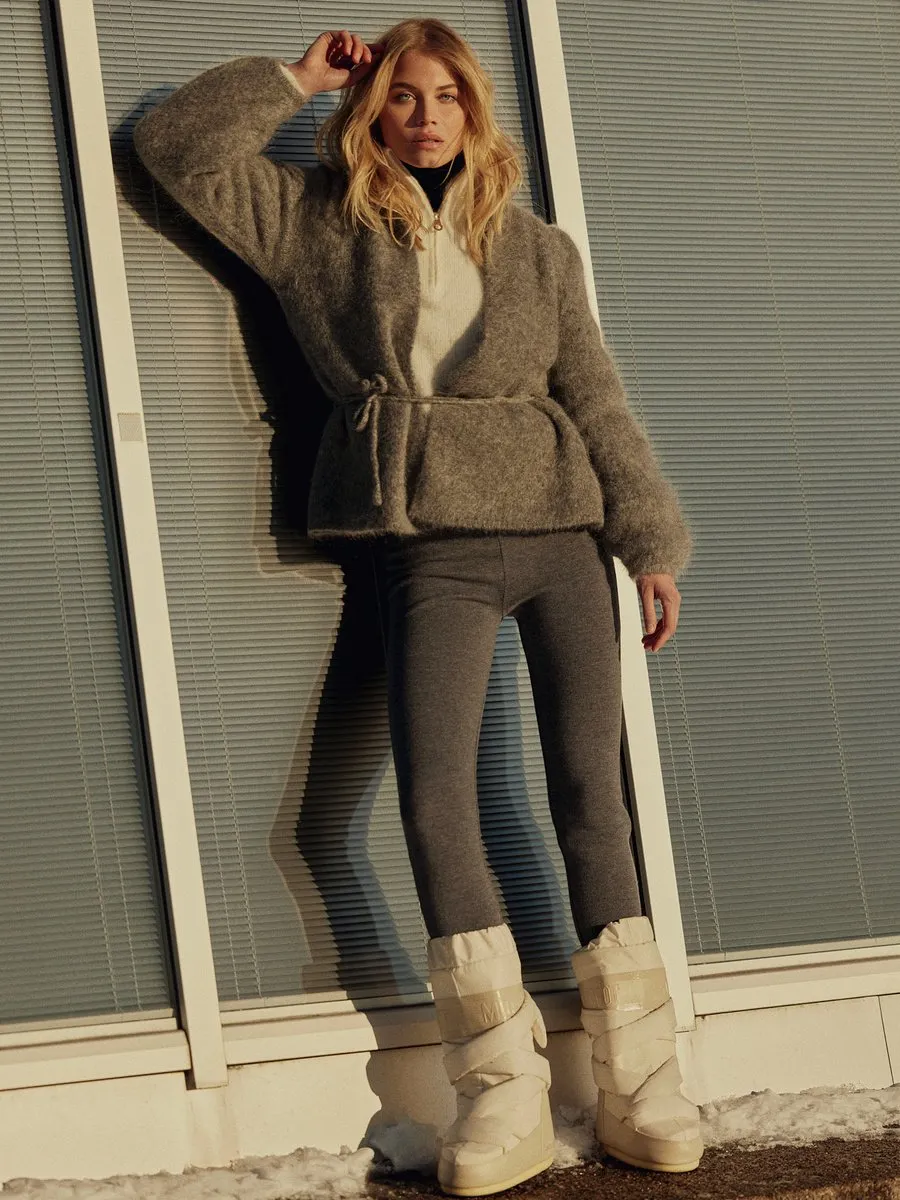 Fredrikke Chunky Cardigan - Grey Melange