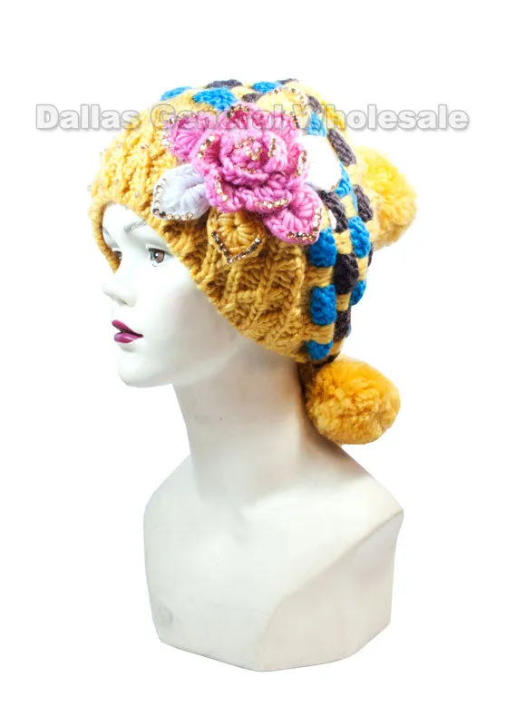 Girls Winter Fashion Knitted Hats Wholesale