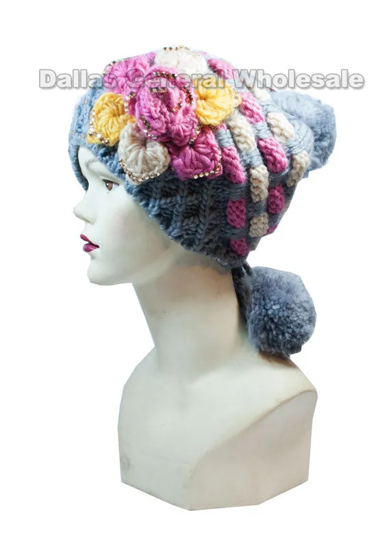 Girls Winter Fashion Knitted Hats Wholesale
