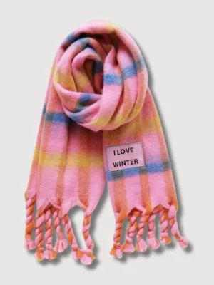 I Love Winter Multicolor Scarf | Verb To Do