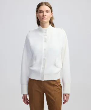Ipekyol Rib Mix Plush Cardigan Ecru