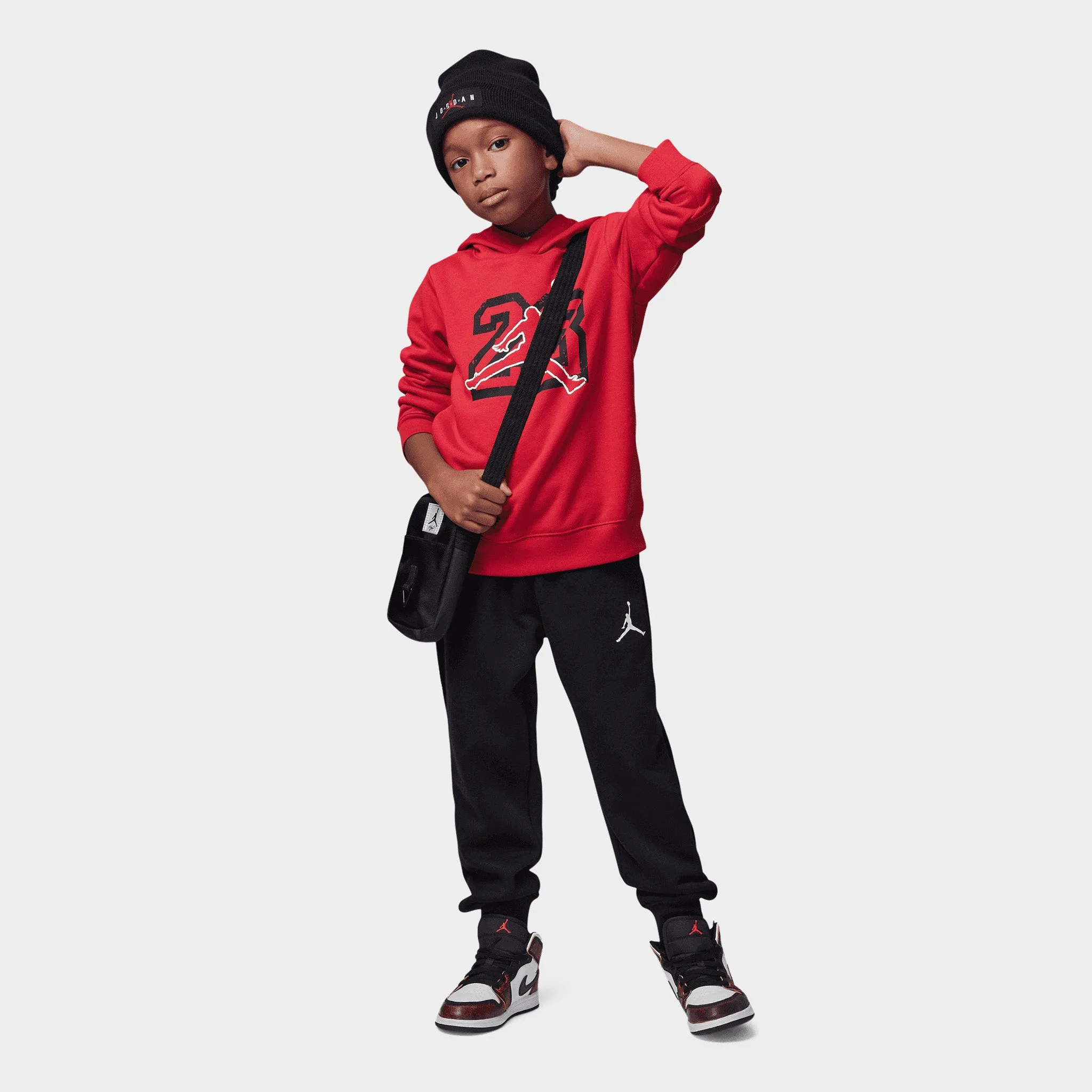Jordan Child Fleece Po & Pant Set / Black