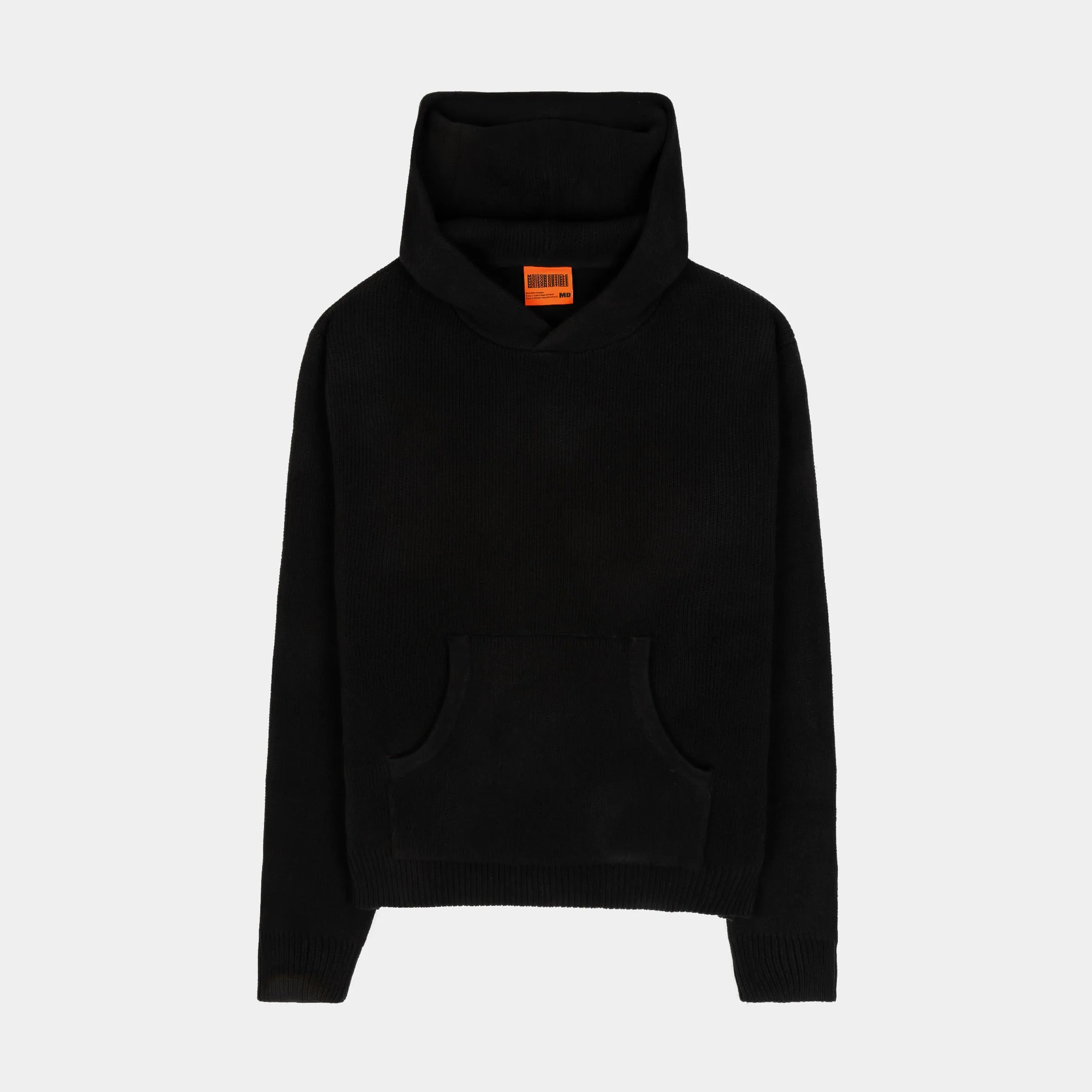 Knit Pullover Mens Hoodie (Black)
