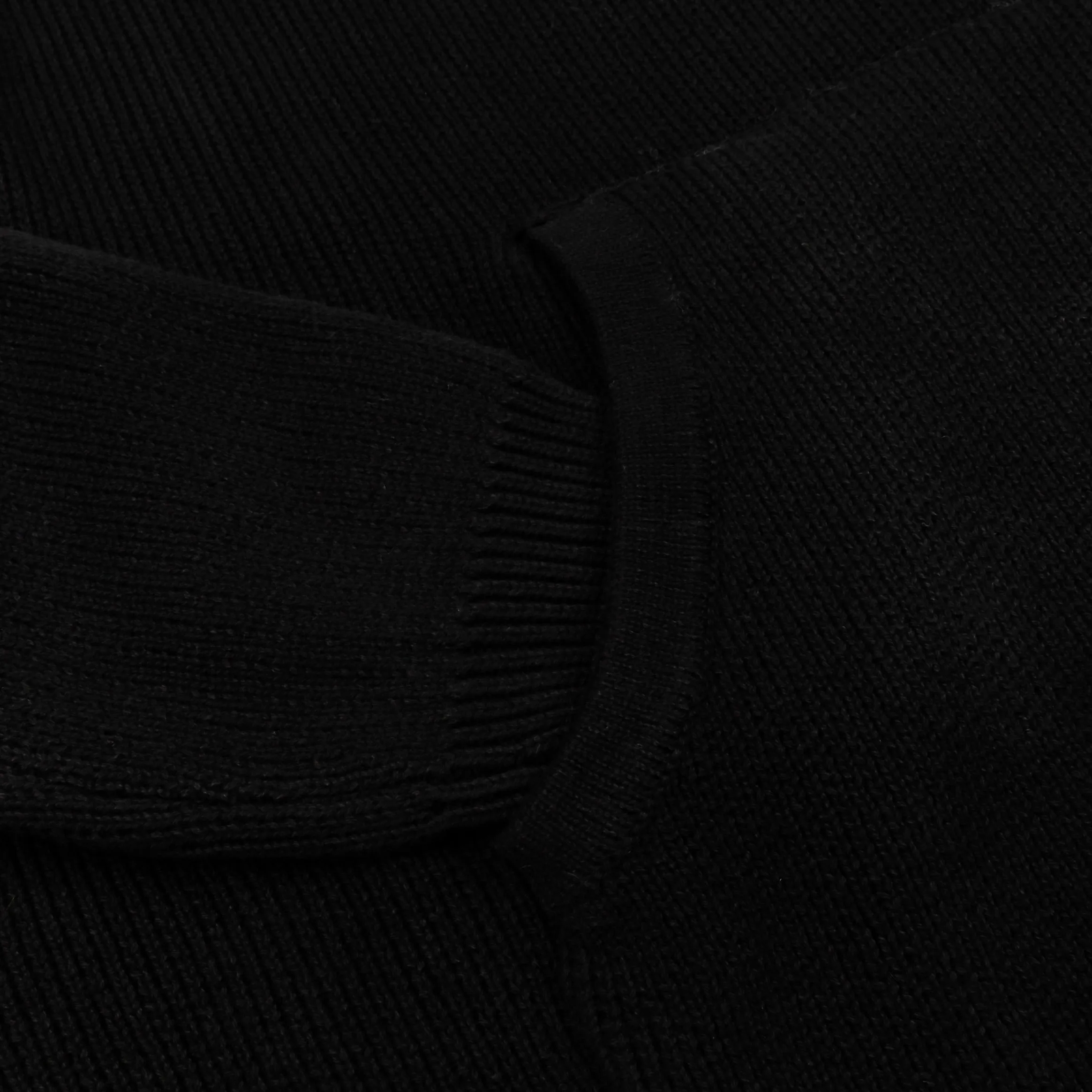 Knit Pullover Mens Hoodie (Black)