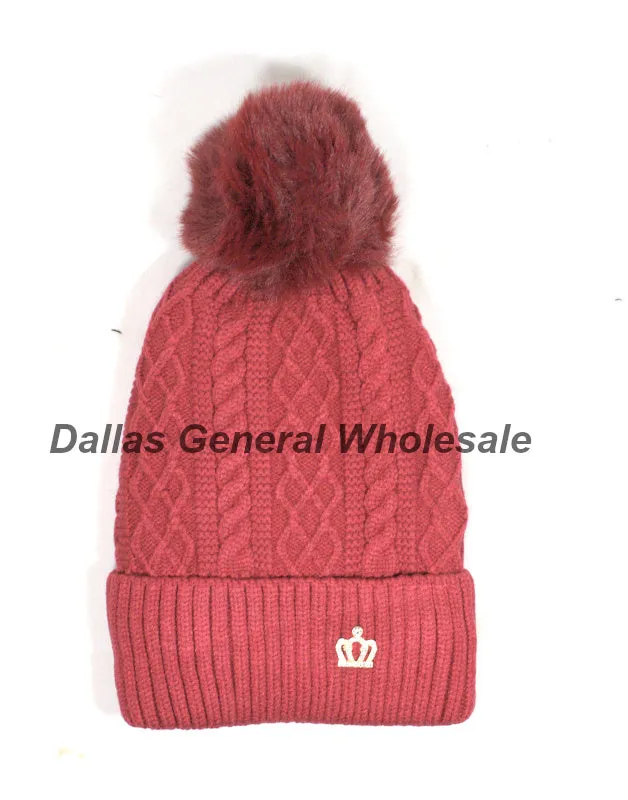 Ladies Bling Bling Fur Insulated Beanie Hats Wholesale
