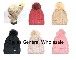 Ladies Bling Bling Fur Insulated Beanie Hats Wholesale