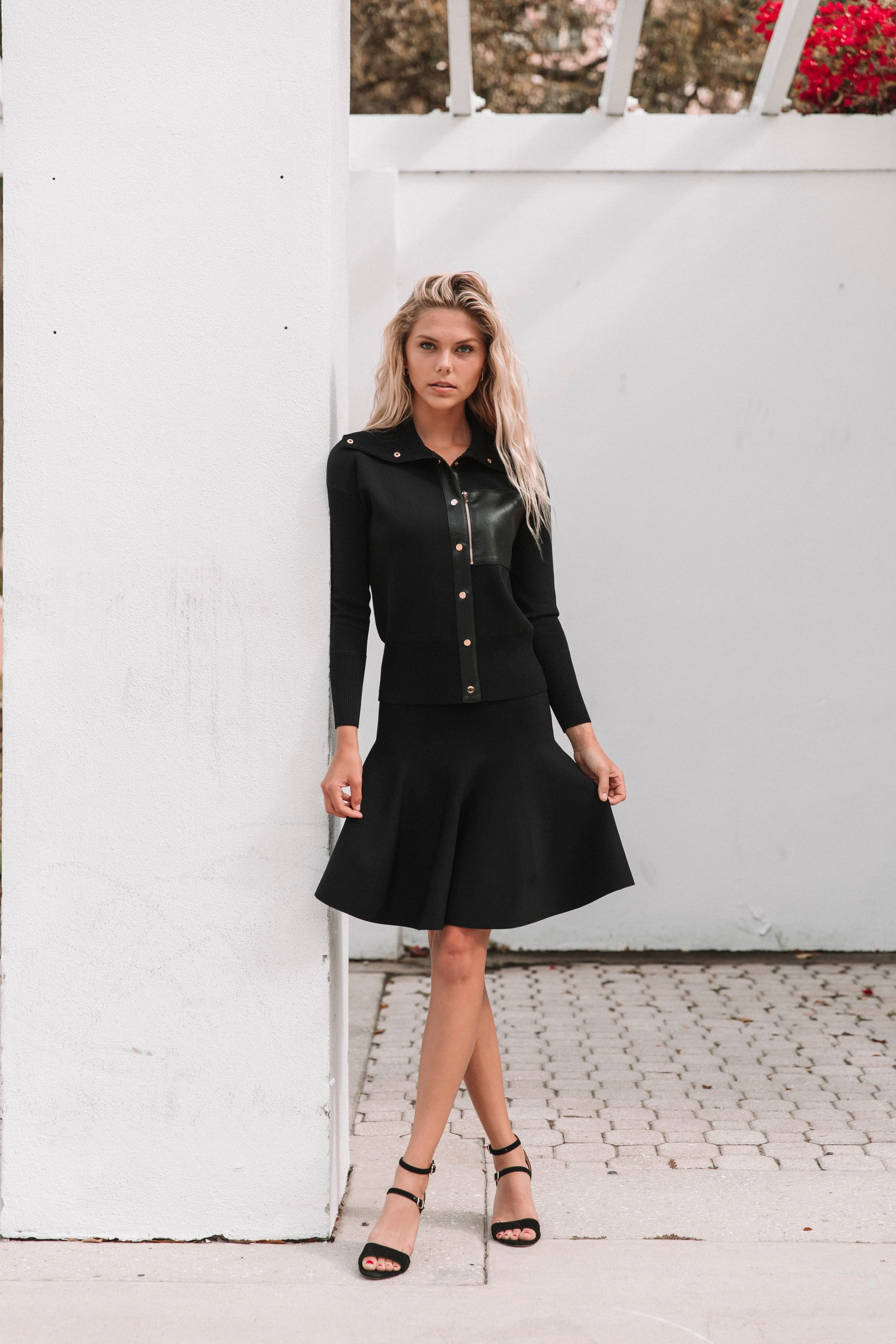 Leather Pocket Cardigan