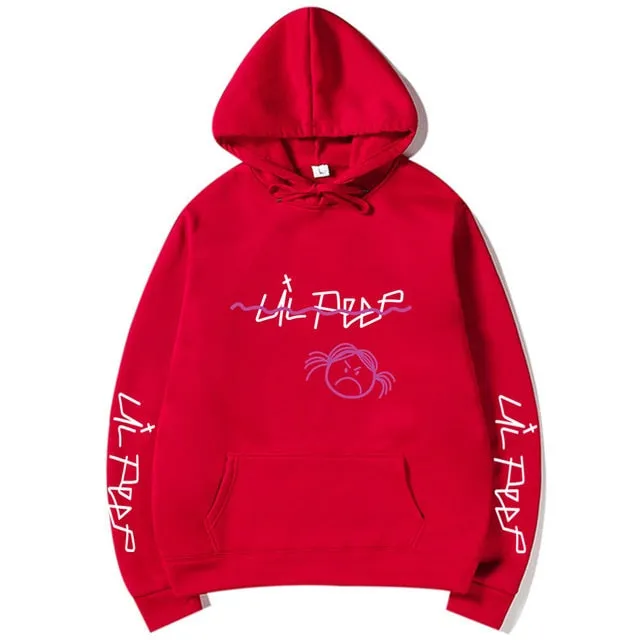 Lil Peep Sad Face Pullover Hoodies Multiple Colors