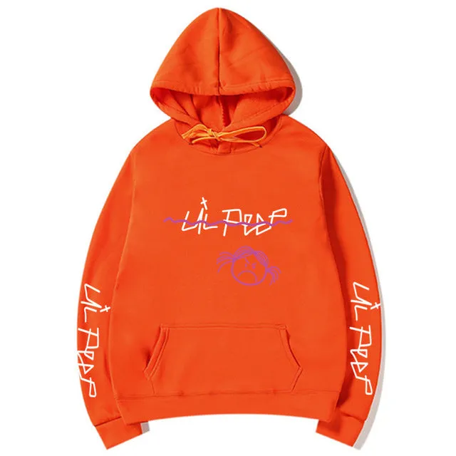 Lil Peep Sad Face Pullover Hoodies Multiple Colors
